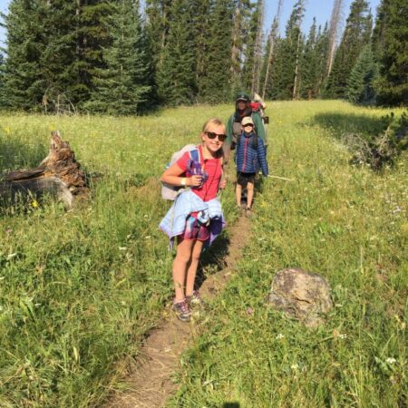 Kids And Chad Thorofare Trail